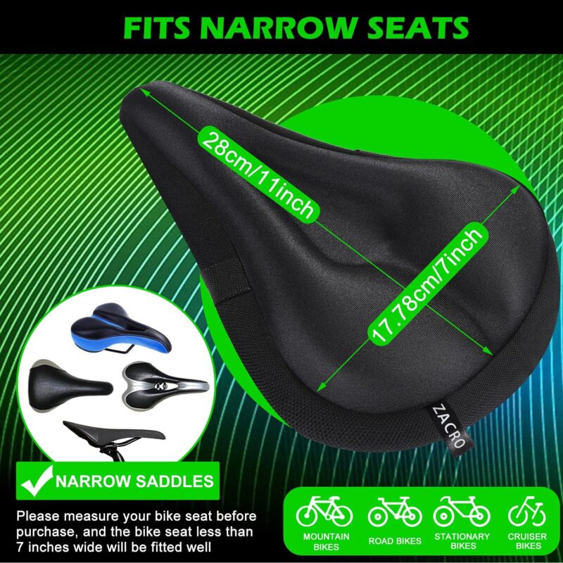 Added: Indoor Bikes Seat - Gel Padded Bike Seat Cover for Men & Women - Image 5