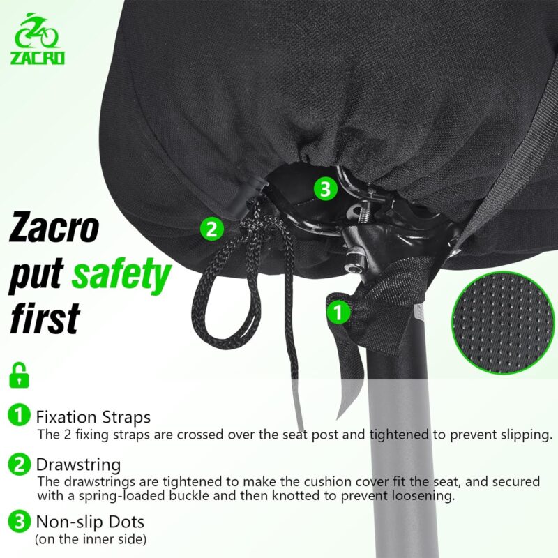 Added: Indoor Bikes Seat - Gel Padded Bike Seat Cover for Men & Women - Image 3