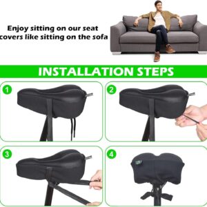Added: Indoor Bikes Seat - Gel Padded Bike Seat Cover for Men & Women