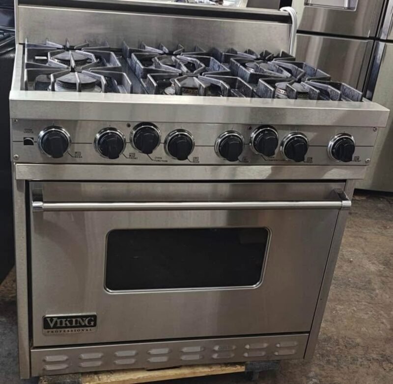 2021 Viking Burners Dual Fuel Stove, Hanover - Great Shape! - Image 3
